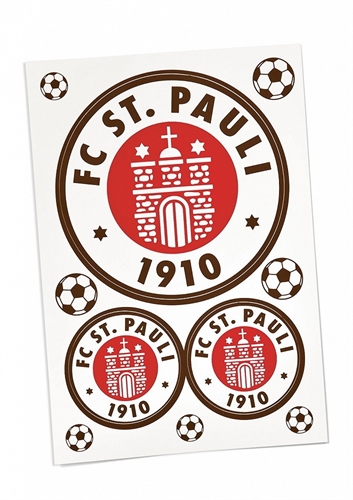 FC St. Pauli - Logo, Aufkleber 3er Set