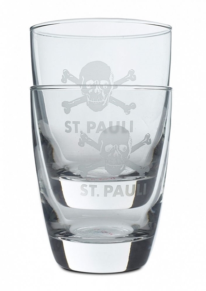 FC St. Pauli - Totenkopf, Gl�ser 2er Set