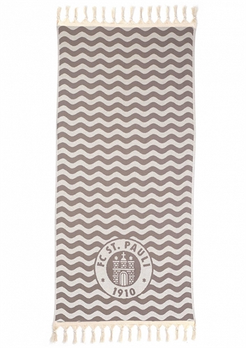 FC St. Pauli - Logo Welle, Badehandtuch / Strandtuch