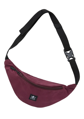 FC St. Pauli - Totenkopf organic dunkelrot, Bauchtasche