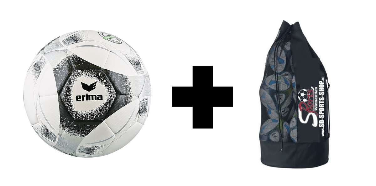 ERIMA - Hybrid Training 2.0 12er Ball+sack, Bundle