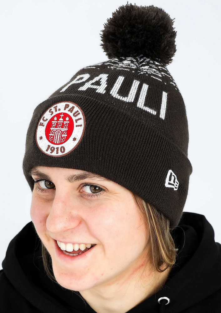 FC St. Pauli - New Era Logo, Bommelmtze