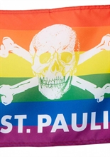 St. Pauli - Totenkopf Regenbogen, Fahne klein